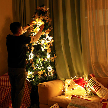 8PCS Christmas String Lights Hanging Window Indoor Outdoor Lights with Suction Cup for Xmas Party Decoration -Bell