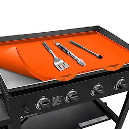 Silicone Protective Mat  for 36 Inches Blackstone Grill Cooking Surface Protective Cover Orange