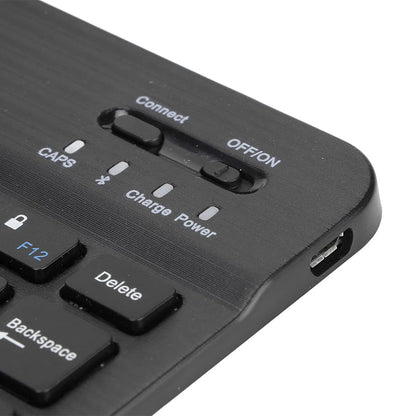 10-inch Ultra-Slim Bluetooth Keyboard Portable Mini Wireless Keyboard Rechargeable for iOS Android Windows Tablet Smartphone Black