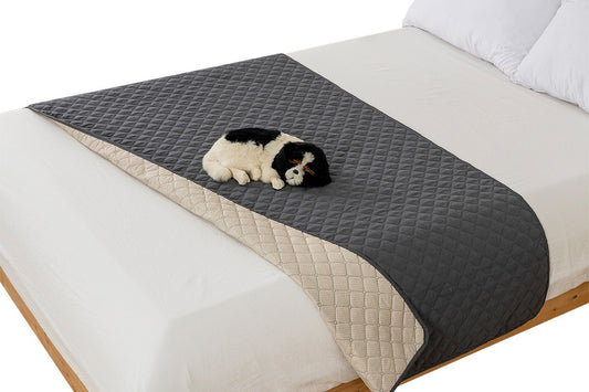 2Pcs Dog Bed Waterproof Blanket Dog Bed Cover Pet Blanket For Furniture Protector-Dark Grey