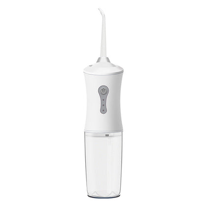 Cordless Water Flosser Portable 3-Mode Teeth Cleaner Rechargeable Oral Irrigator with 4 Jets White