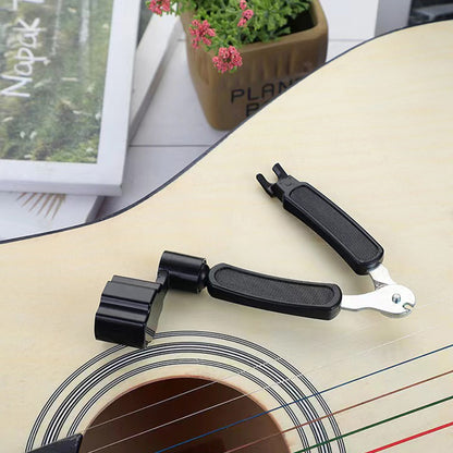 2Pcs 3 in 1 Guitar String Winder and Cutter Pin Puller Electric Acoustic Guitar Tool