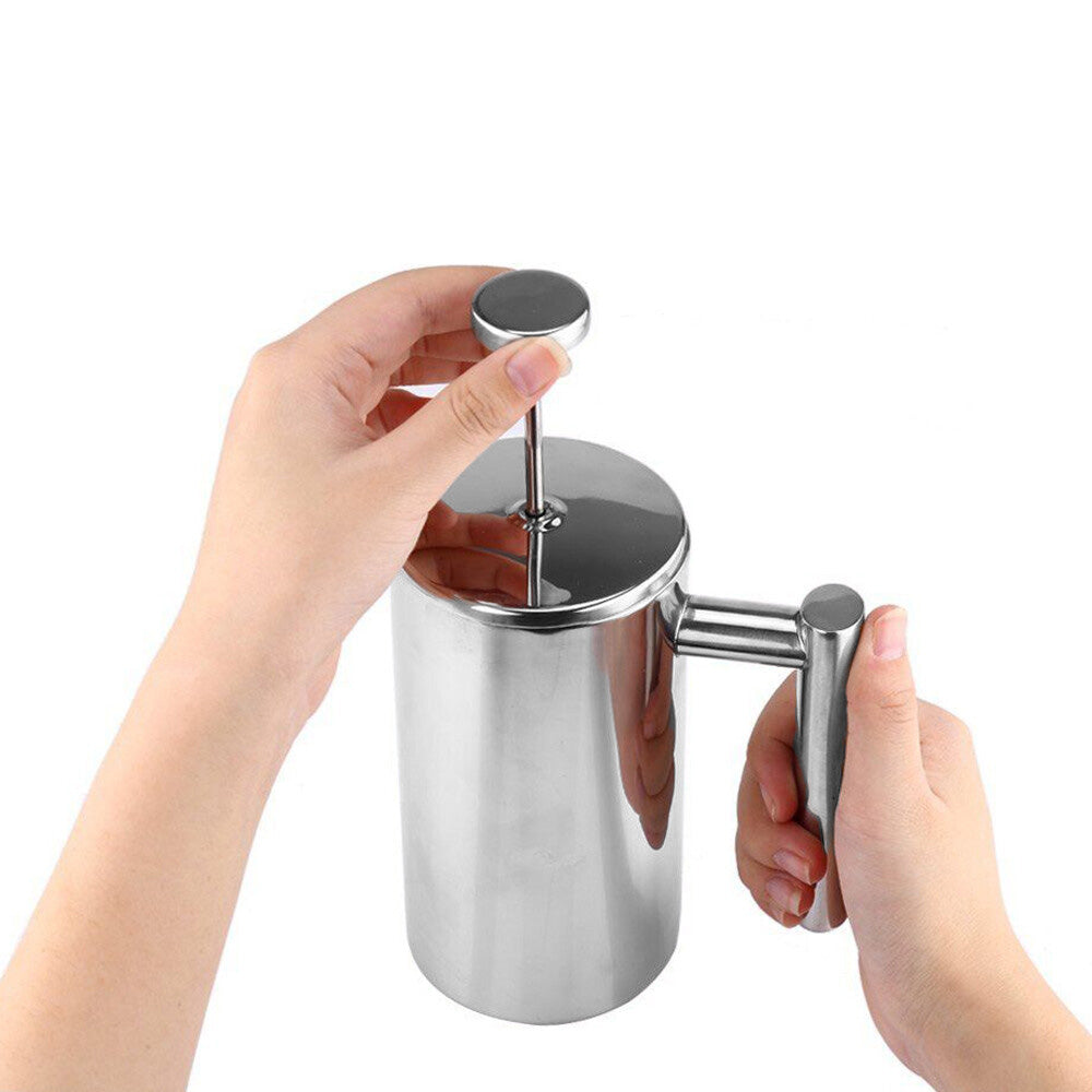 French Press Coffee Maker 304 Stainless Steel Double-Wall Insulated
