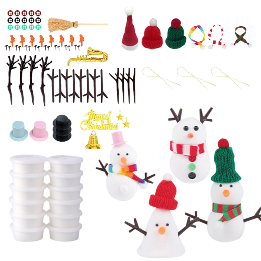 Build a Snowman Kit Modeling Clay Snowman DIY Crafts for Kids Christmas Toys