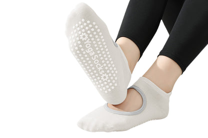 4 Piece Non Slip Pilates Socks for Yoga Barre