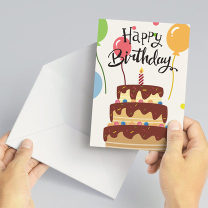 24 Pack Blank Birthday Cards with Envelopes for Party Invitations