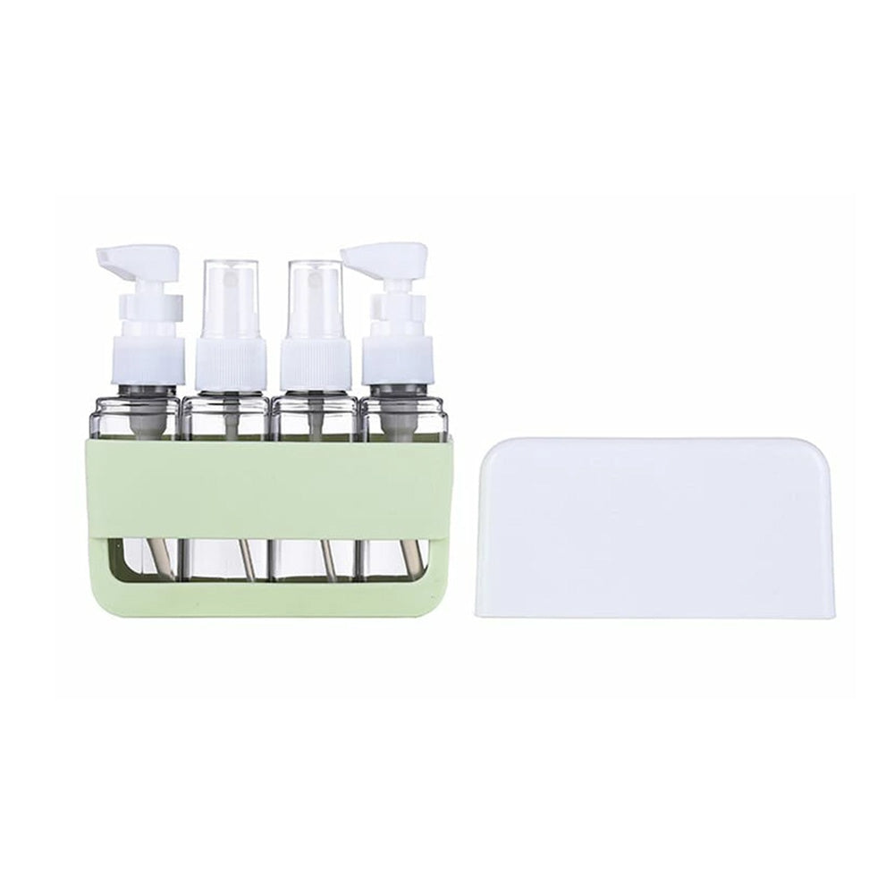 Portable 4-in-1 Travel Bottle Set for Toiletries-Green