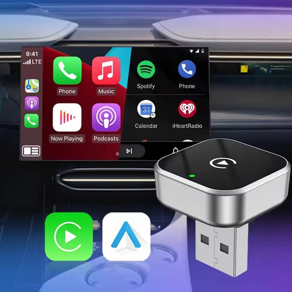 2-in-1 Wireless CarPlay & Android Auto Adapter Plug-and-Play for Cars