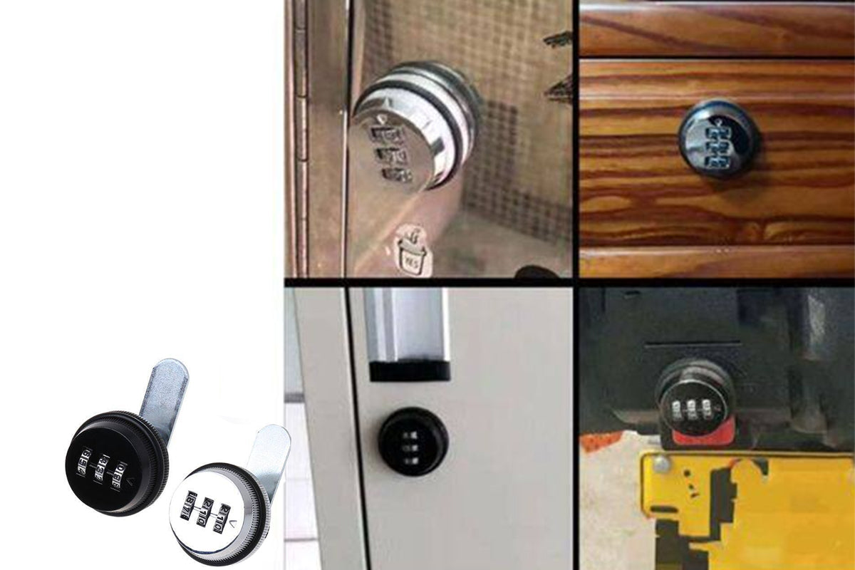 3 Digital Code Combination Cam-Lock - Black