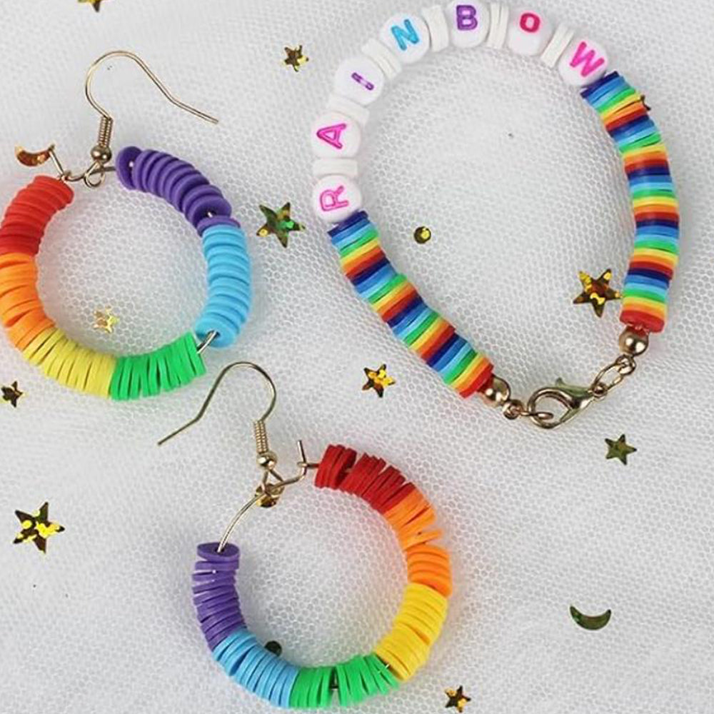 Clay Beads Bracelet Making Kit Friendship DIY Jewelry Making Beads Set