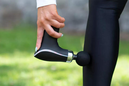 Mini Massage Gun Portable Deep Tissue Percussion Muscle Massager with 3 Levels 8 Massage Heads-Black