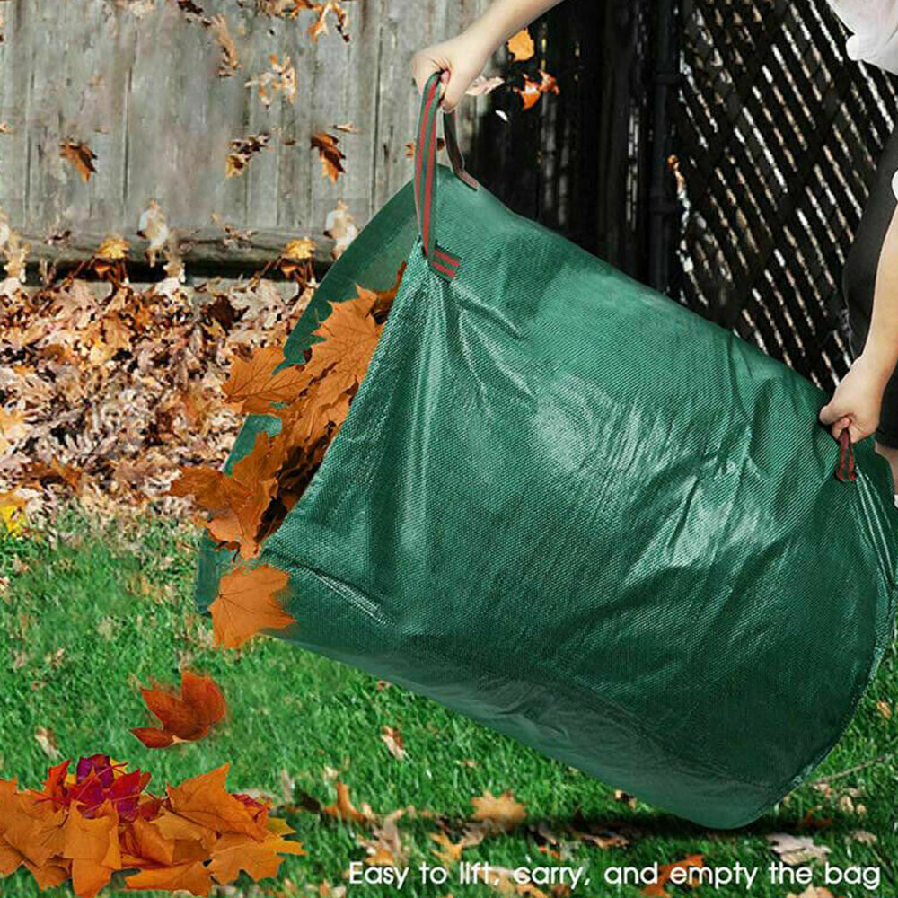 Heavy Duty Outdoor Leaf Collection Bag Foldable Garden Yard Waste Tarp