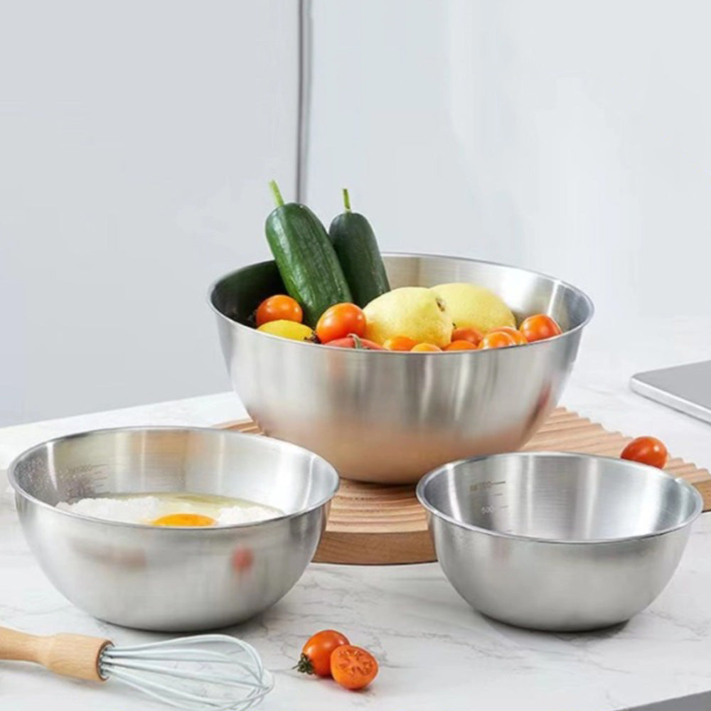 5PCS Stainless Steel Mixing Bowls Set for Kitchen Baking and Meal Prep