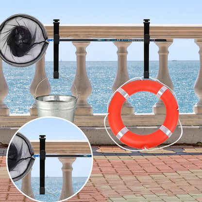 2Pcs Adjustable Pool Pole Hanger Fence Hook  Hanging Pool Equipment