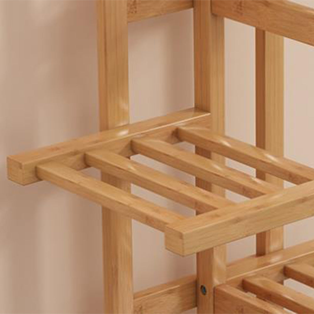 Bamboo Flower Shelf Rack Plant Stand Pots Display Corner Shelving Home Decor
