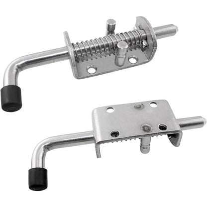 8 Piece Galvanized Iron Spring Bolt Latches 1.2 cm Dia 16.5 cm Long