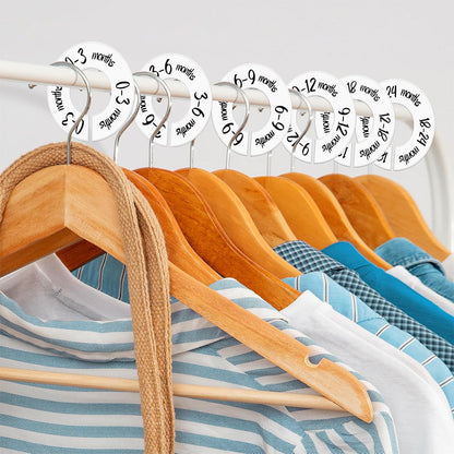 6Pcs Closet Dividers Unisex Clothes Size Age Dividers Closet Wardrobe Clothing Organizer