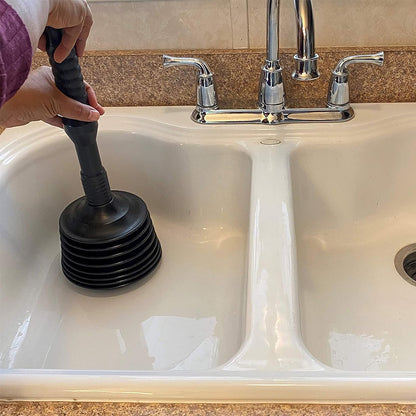 High-Pressure Toilet Plunger with Detachable Bellows Design