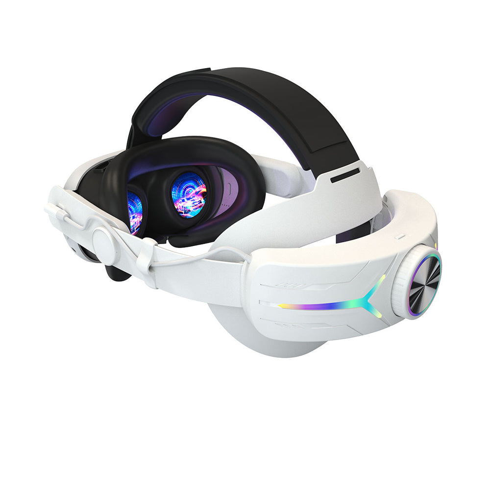For Meta Oculus Quest 3 VR Head Strap RGB Comfort Headstrap White