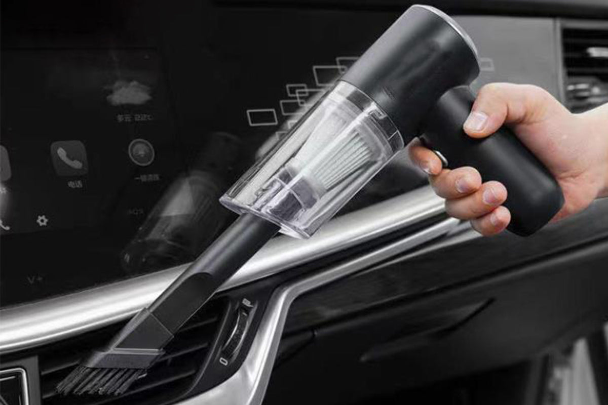 Handheld Car Vacuum Cleaner Rechargeable with Brushless Motor for Home Office Pet -Black + Silver