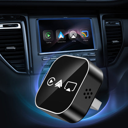 4 in 1 Screen Mirroring Wireless CarPlay Adapter for Android Auto - Black