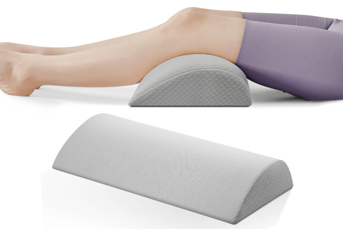 Knee Foot Pillow Half Moon Bolster Pillow - Grey