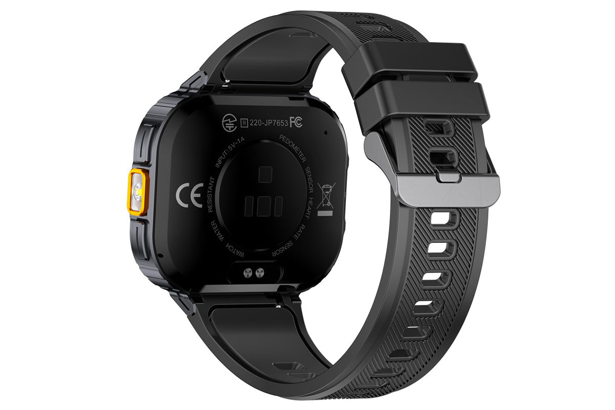 Smart Watch 2.0-Inch Fitness Watch with Flashlights Heart Rate Sleep Monitor Blood Oxygen 100 Sports Modes Activity Tracker-Black