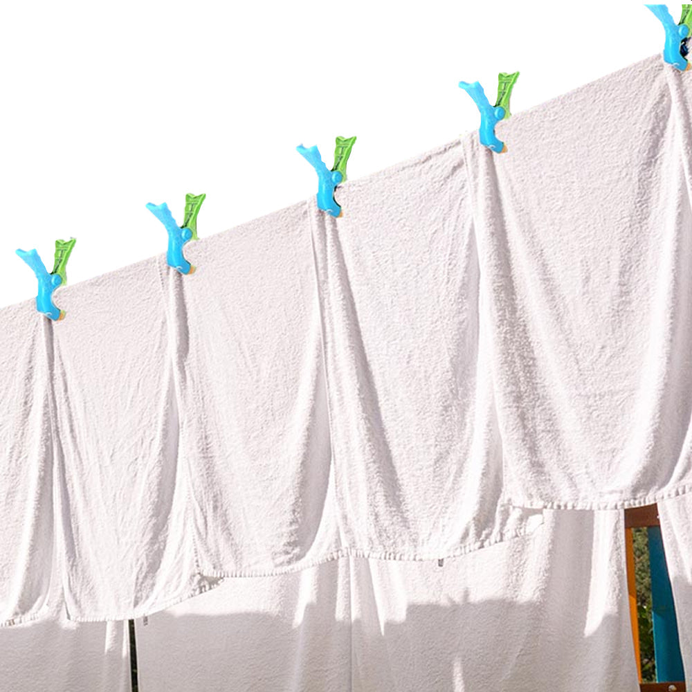 2Pcs Portable Beach Towel Clamp Laundry Quilt Retaining Clip Clothes Pegs Parrot Style