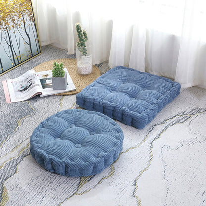 Square Seat Cushion Patio Tatami Meditation Mat Seat Pillow Blue