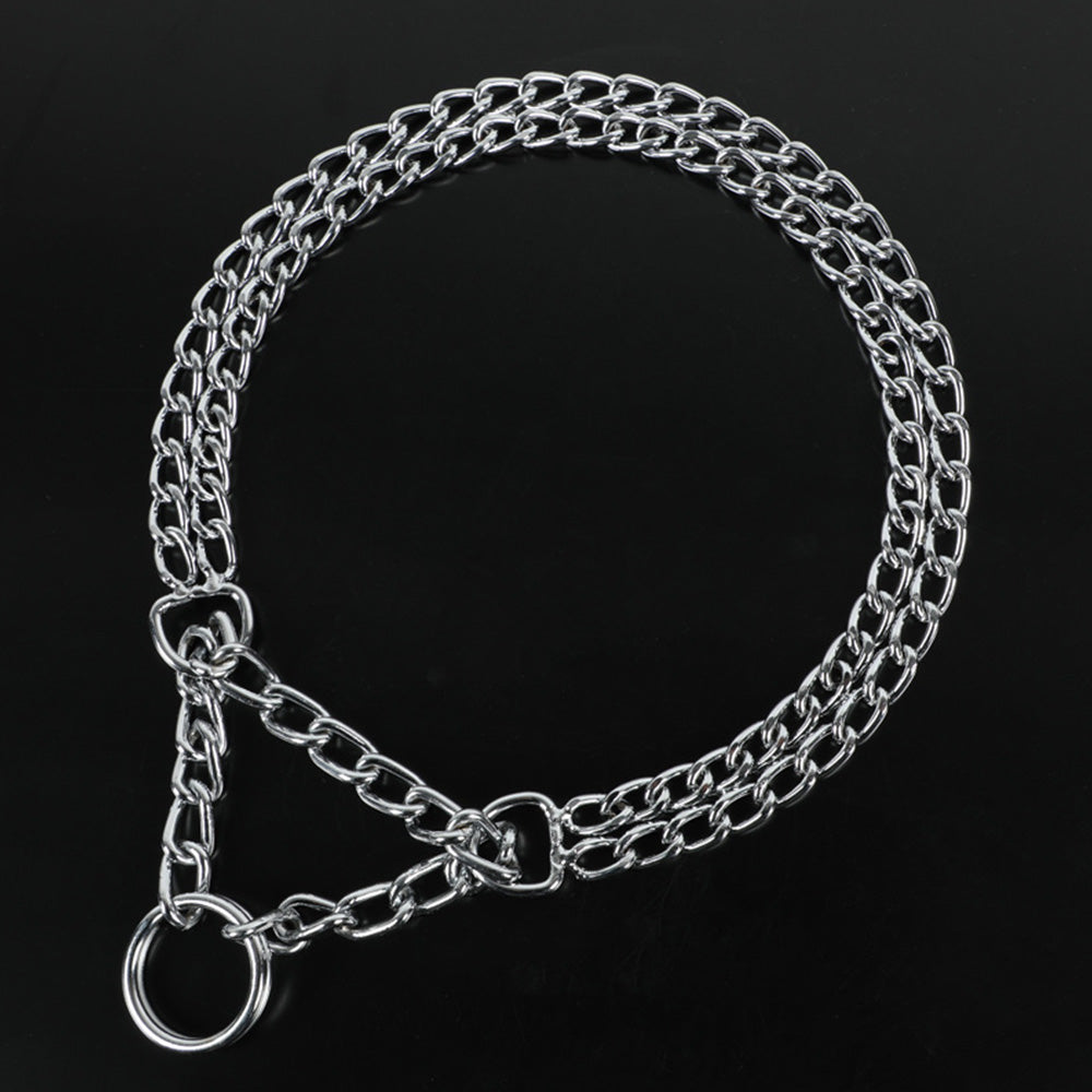 Dog Training Slip Collar Double-Row Chain for Large Dogs