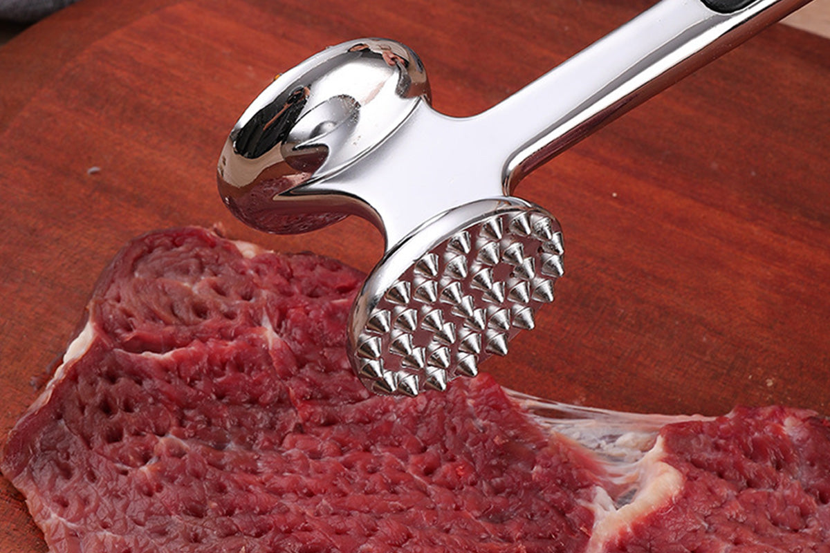 Meat Tenderizer Mallet Dual Sided Meat Hammer Chicken Pounder for Steak and Beef-With?Hanging?Hole