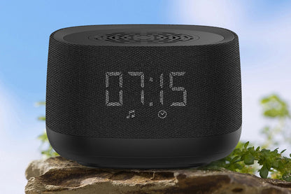 White Noise Sound Machine With Alarm Clock And Breathing Light-Black