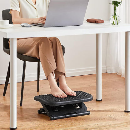 3-Height Adjustable Under Desk Footrest Foot Stool Under Desk