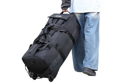 90 L Foldable Oxford Rolling Duffle Travel Bag with 3 Carry Modes