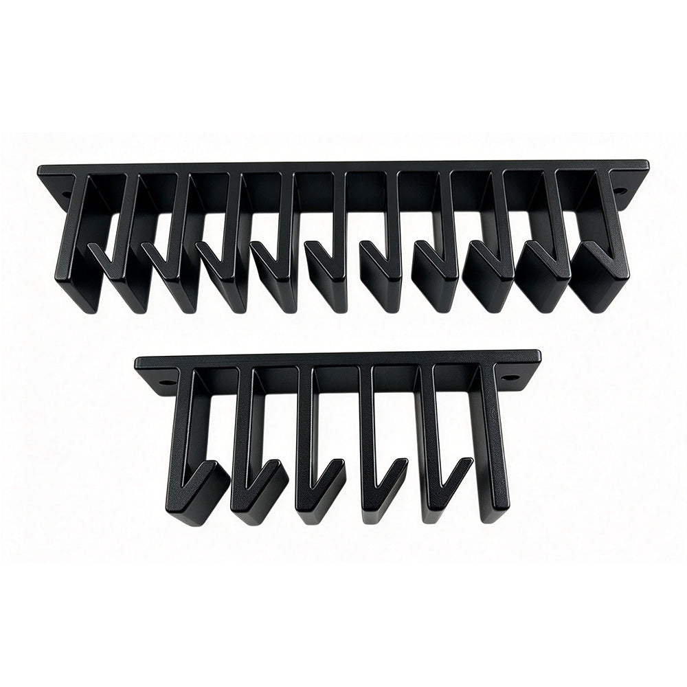 2 Pack 5 Grids Under Shelf Lid Organizer Slide In for Cabinet Storage - Black