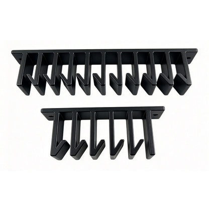 2 Pack 5 Grids Under Shelf Lid Organizer Slide In for Cabinet Storage - Black