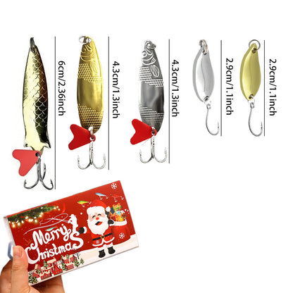78 Pcs Set Fishing Lures Christmas Fish Tackle Set Xmas Surprise Fishing Bait