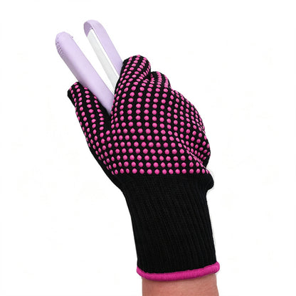 2 Piece Heat-Resistant Styling Gloves for Curling Irons