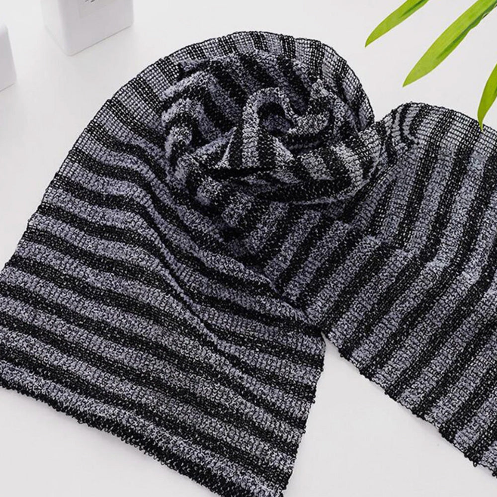 2 PCS Extra Long Exfoliating Back Scrubber Adult Bath Washcloth for Smooth Skin Black