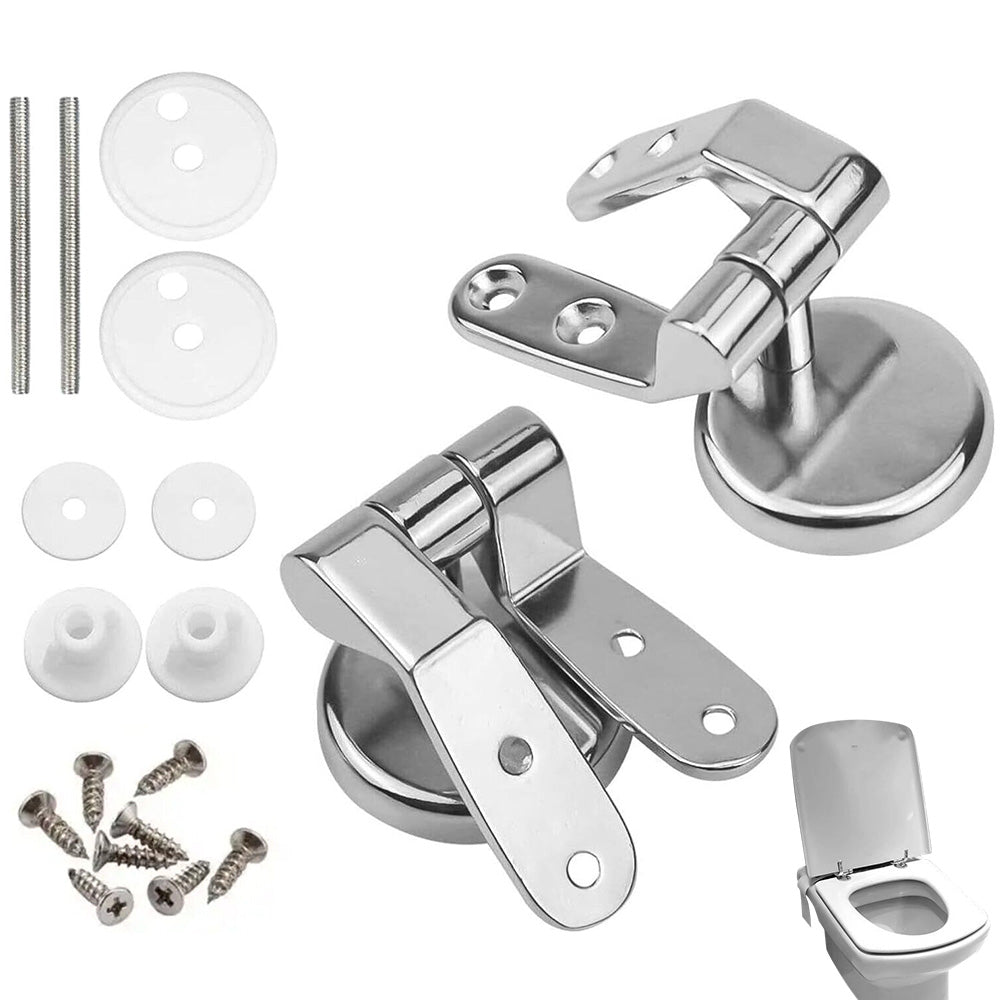Toilet Seat Universal Hinges Replacement Kit  Fit with Toilet Lid Hinge Replacement Fittings