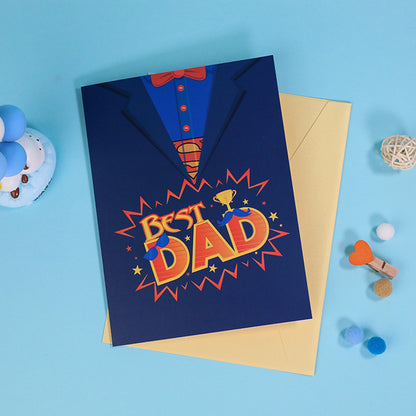 3D Fathers Day Pop Up Card-Blue
