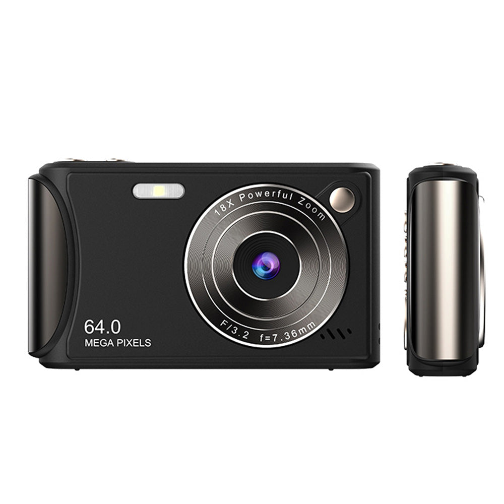 2.4-Inch Digital Point & Shoot Camera with 16X Zoom for Teens and Beginners Black