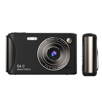 2.4-Inch Digital Point & Shoot Camera with 16X Zoom for Teens and Beginners Black