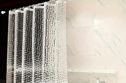 PEVA Shower Curtain Liner with Grommets and Hooks - Clear