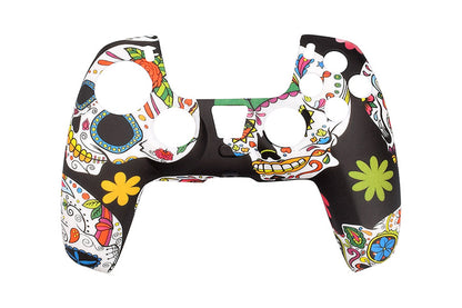 Silicone Cover for PS5 Controller Case Skin Cool Designs Extra Grip Selection-Flowers Mixed Color