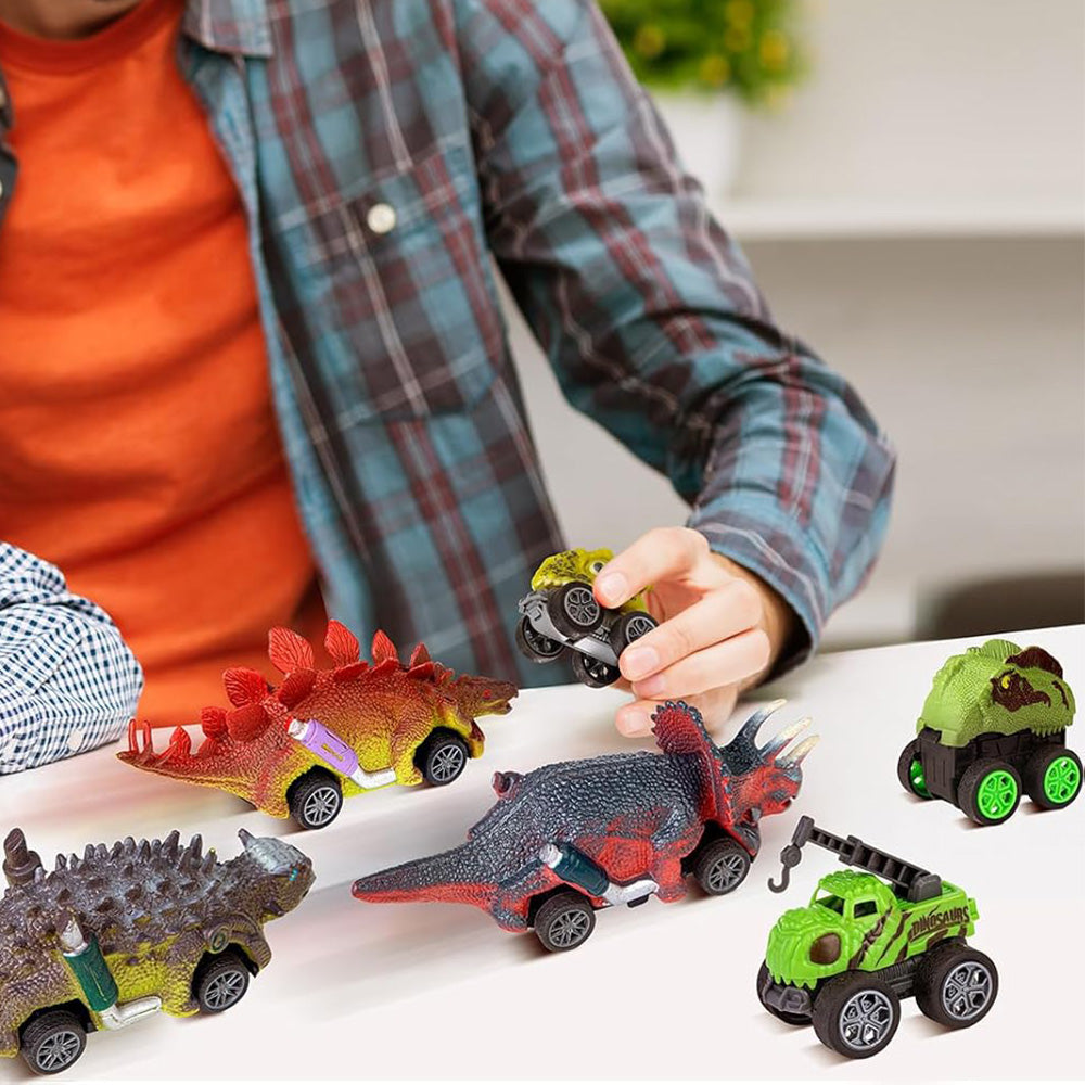 Dinosaur Cars Advent Calendar Christmas Countdown Blind Box Pull-Back Toy Set