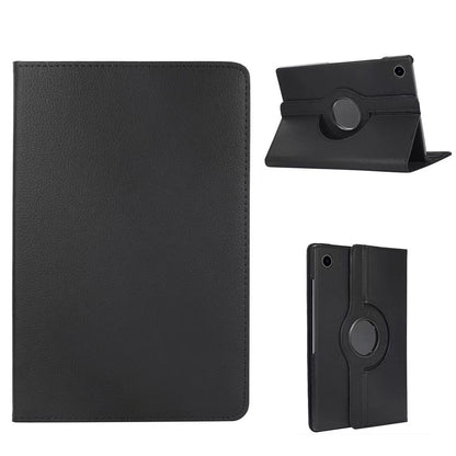 360 Rotating Case for Samsung Tab A9 Plus 11 Inch PU Leather Cover with Stand-Black
