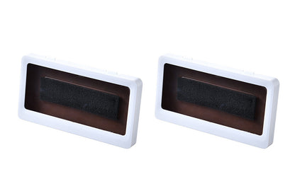 2Pcs Bathroom Waterproof Anti-Fog Wall Mount Shower Phone Storage Case-White
