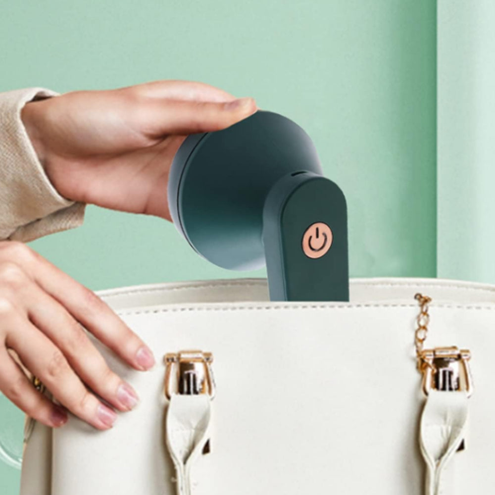 Electric Lint Catcher USB Rechargeable Bobble Remover Fabric Shaver for Clothes Green