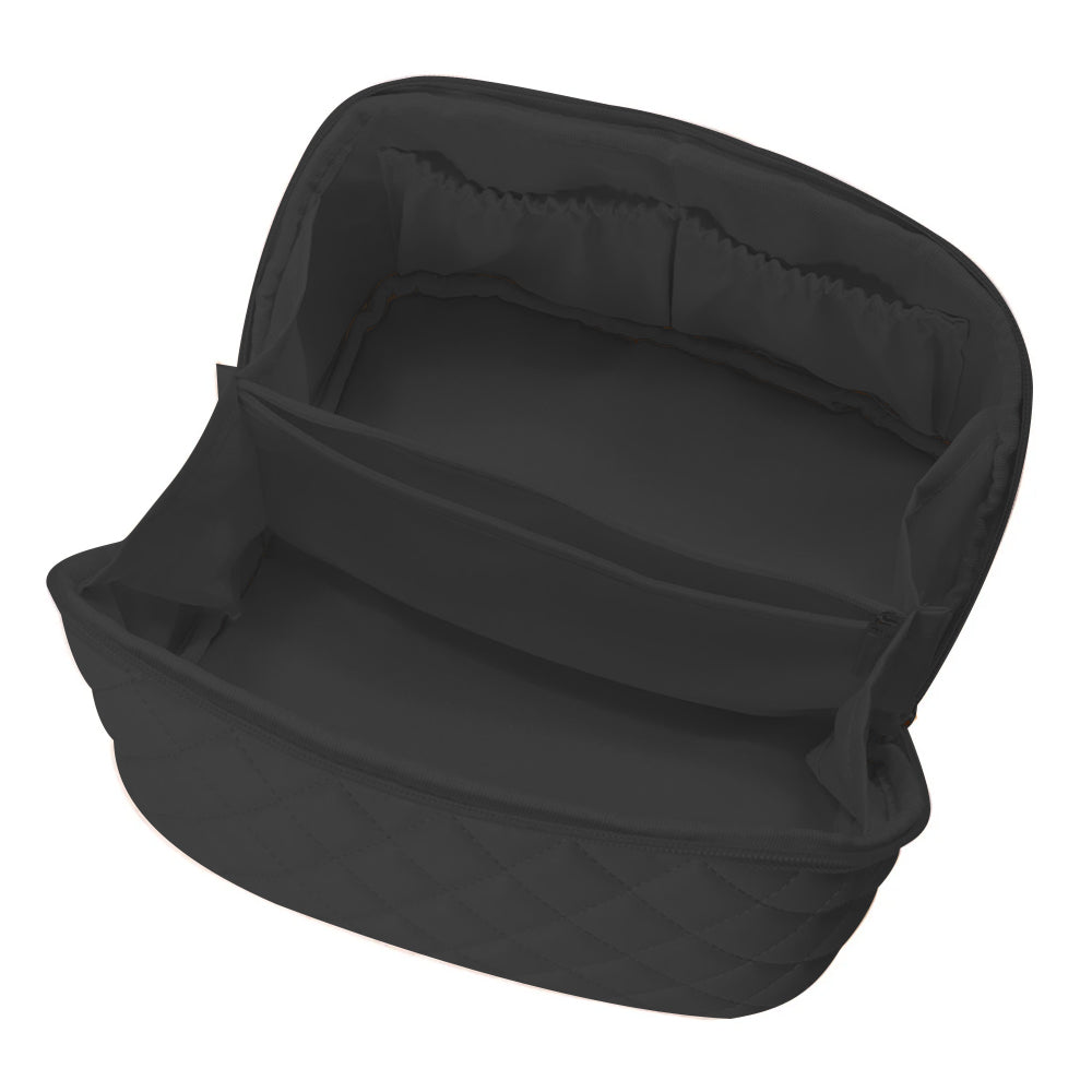 Women Cosmetic Bags Travel Cosmetic Bag For Women PU Leather Skincare Bags Toiletry Bag -Black